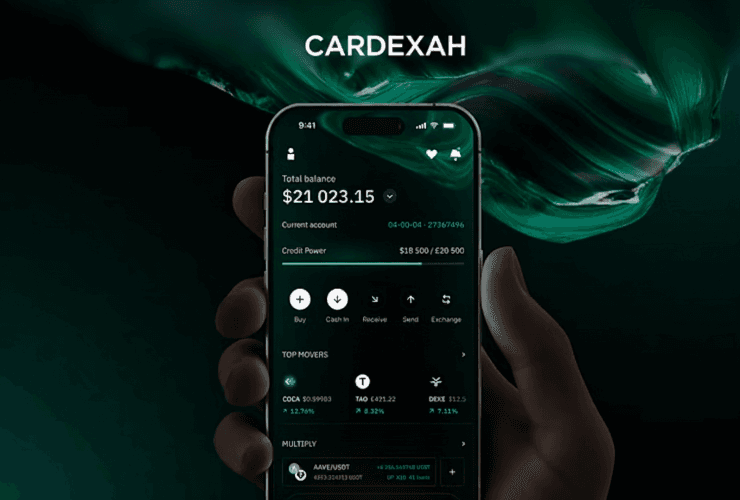 Cardexah app on mobile